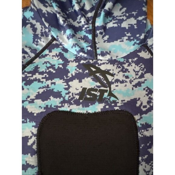 IST PURiGUARD Camouflage Spearfishing Rash Guard with Hood, Loading Pad Size M - Picture 3 of 6